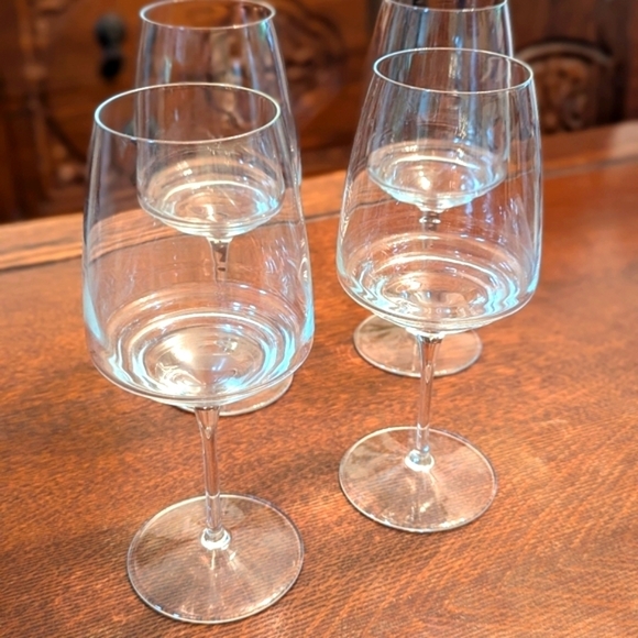 Vintage 2008 Mikasa Ripple (4) Wine Goblet/Glasses - 22oz - Picture 6 of 9